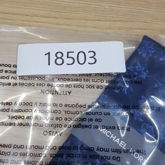 MICHAEL KORS Mens Neck Tie Navy Blue Floral Pointed Classic Silk Blend - Picture 6 of 6